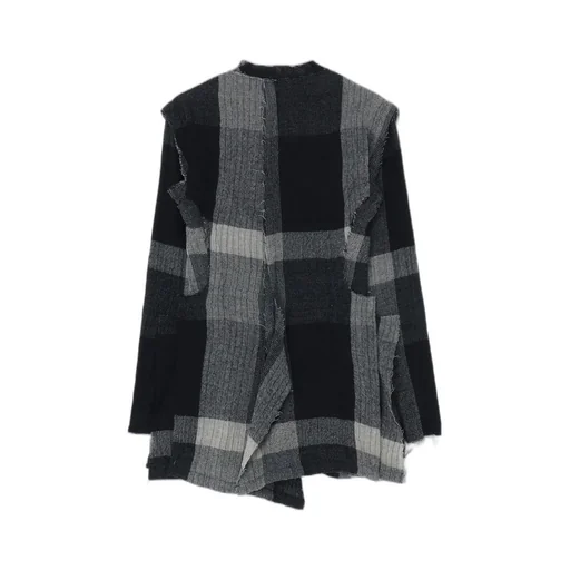 Layered Plaid Pattern Jacket