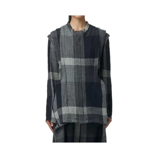 Layered Plaid Pattern Jacket