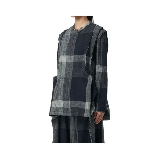 Layered Plaid Pattern Jacket