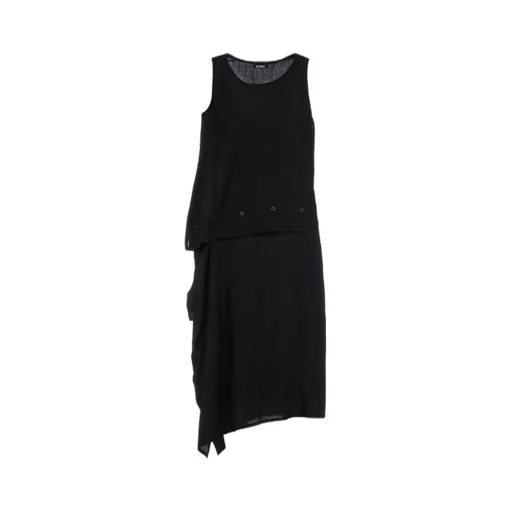 Poplin Snap Sleeveless Dress