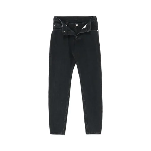 Black Denim Front Open Design Pants