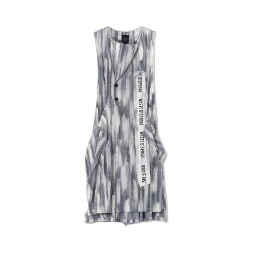 Bleached Denim Layered Dress