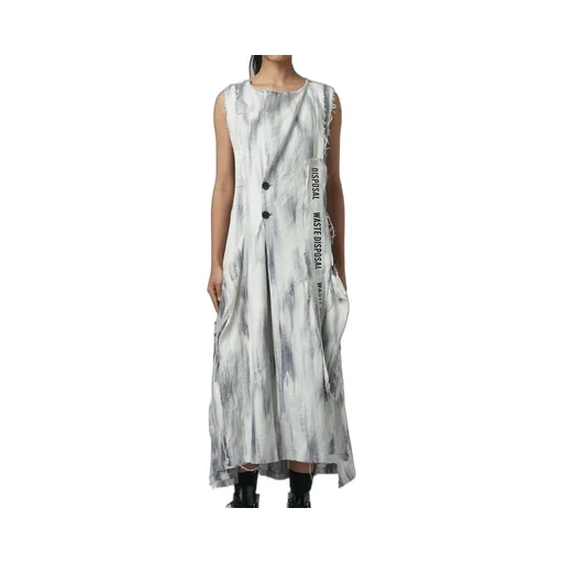 Bleached Denim Layered Dress