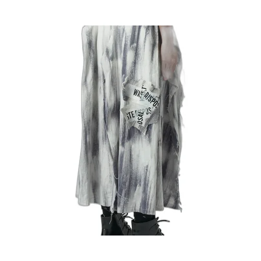 Bleached Denim Layered Dress