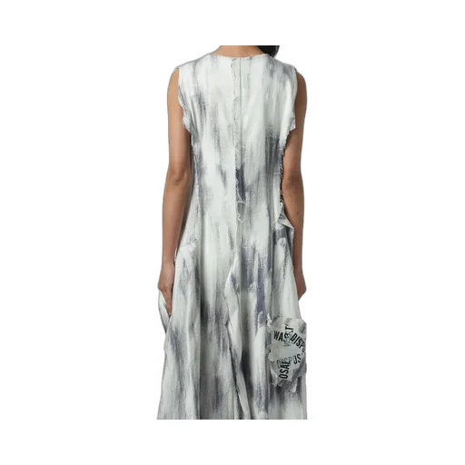Bleached Denim Layered Dress