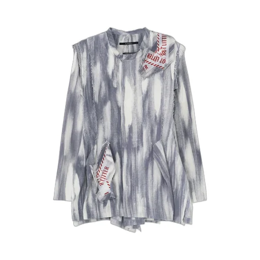 Bleached Denim Layered Jacket