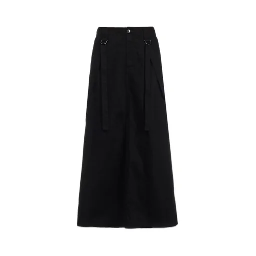 Cotton Drill Strap Detail Skirt