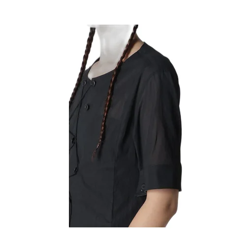 Statue Collage Slit Blouse