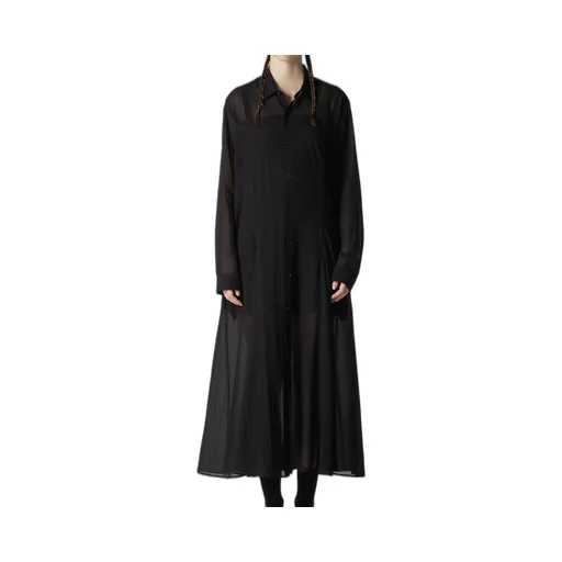 Chiffon Flared Slit Dress