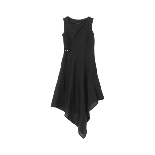 Clear Lawn Waist Lave-Up Dress