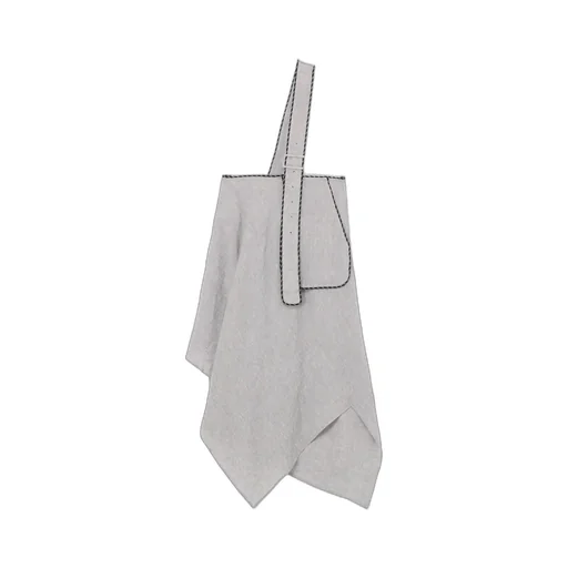 Breathable Linen/Rayon Asymmetric Skirt With Shoulder Strap