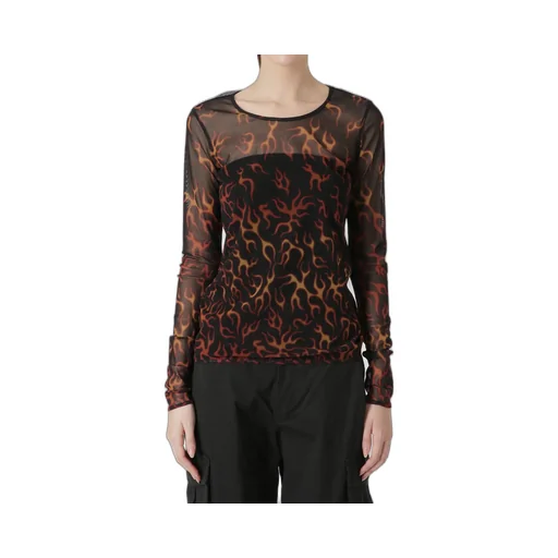 Fire Print Slim Fit Top