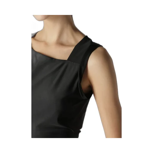 Nylon Polyurethane Tricot Mesh Pleated Dress