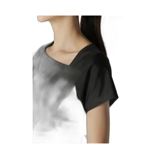 Nylon Polyurethane Tricot Mesh Pleated T-Shirt