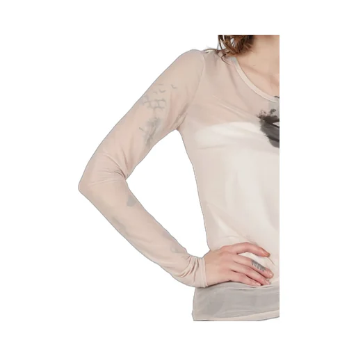 Feu Embroidery & Print Tight Long Sleeve T