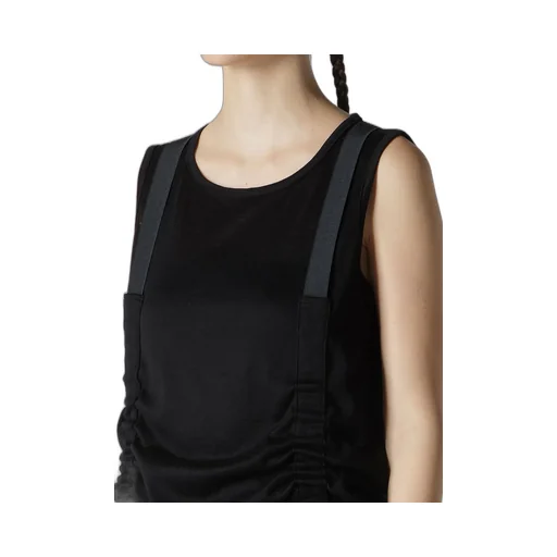 Paralleled Plain Stitch Suspender Tank Top
