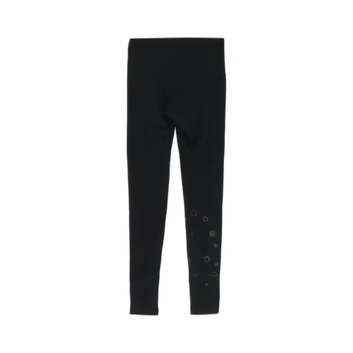 Leather Dot Jersey Leggings