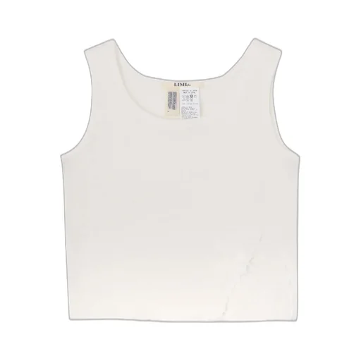 Cotton Rayon Rib Tank With Damaged Hem