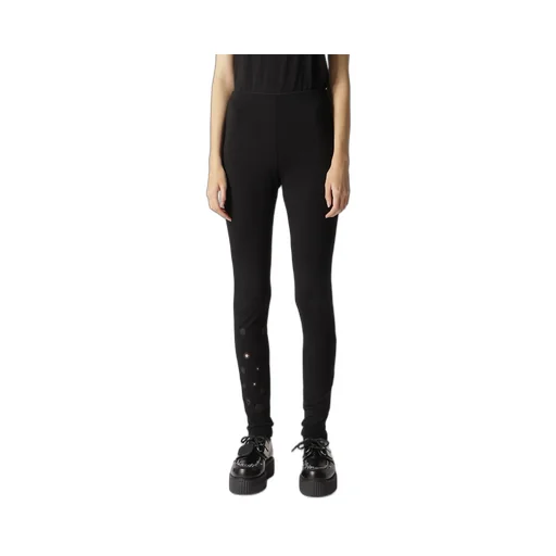 Leather Dot Jersey Leggings