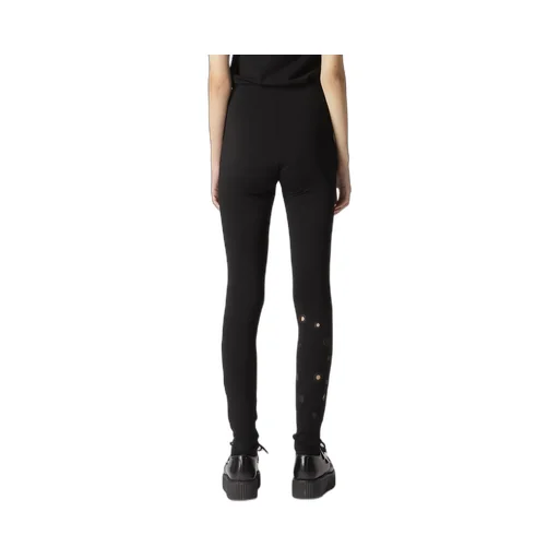 Leather Dot Jersey Leggings