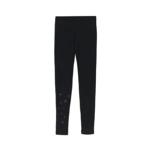Leather Dot Jersey Leggings
