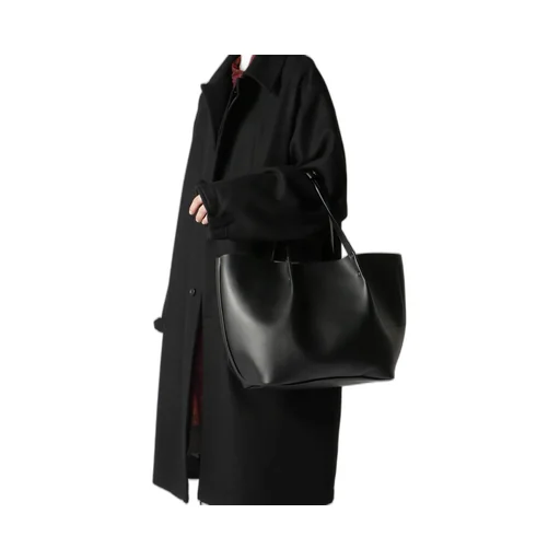 Eyelet Detail Faux Leather Tote Bag
