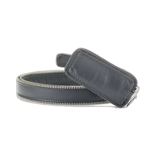 Soft Leather Zip Belt