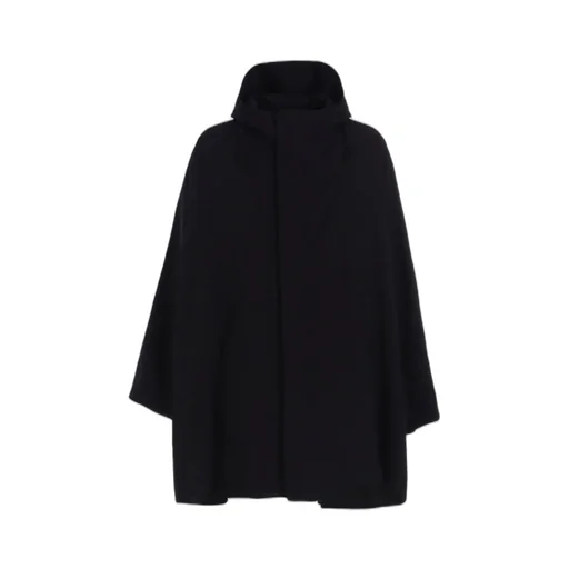 W/Gabardine Front Open Poncho Coat