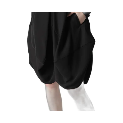 Double Satin Squared Hem Dress