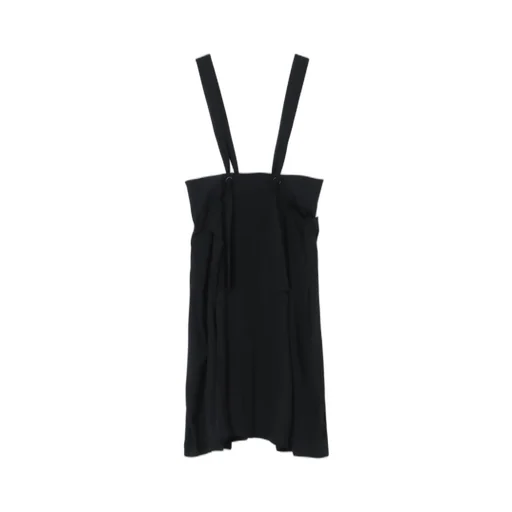 W/Gabardine Pleats Suspender Skt