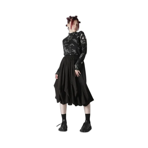 Triacetate Decin Elastic Waist Skirt