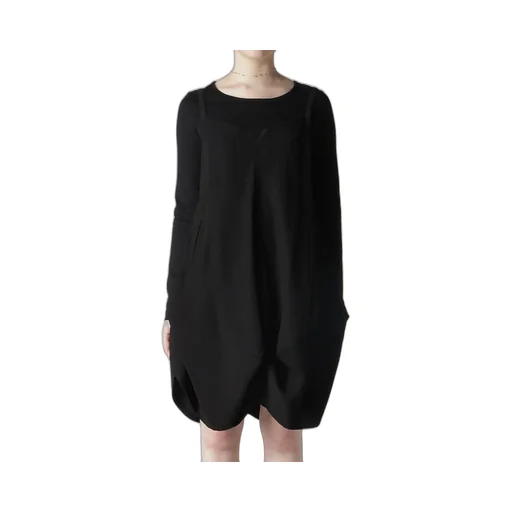 Double Satin Squared Hem Dress