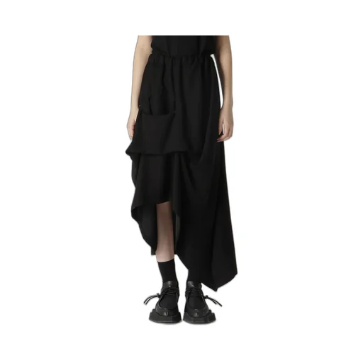 Double Satin Irregular Hem Skirt