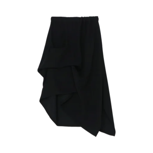 Double Satin Irregular Hem Skirt