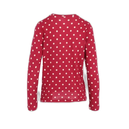 80/1 Dual-Layer Jersey Dot Print Crew Neck Shirt