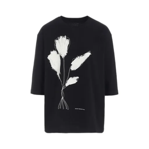 20/1 Combed Jersey Bouquet Print 3/4 Sleeve Shirt