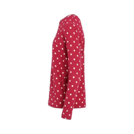 80/1 Dual-Layer Jersey Dot Print Crew Neck Shirt