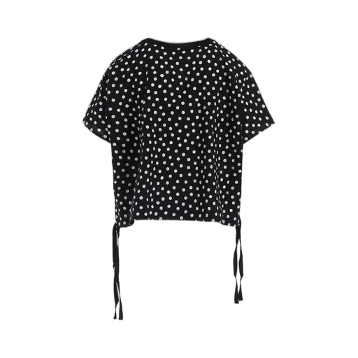 Cotton Ripple Dot Print Pullover