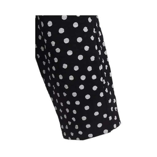 Cotton Ripple Dot Print 4/5 Length Pants