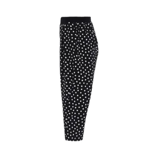 Cotton Ripple Dot Print 4/5 Length Pants
