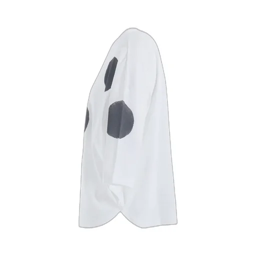Cotton Jersey Dot Print 3/4 Sleeve Shirt