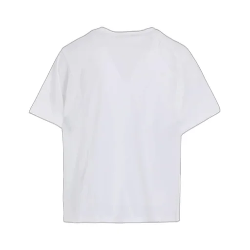 Twisted Cotton Jersey Switching Half Sleeve Shirt