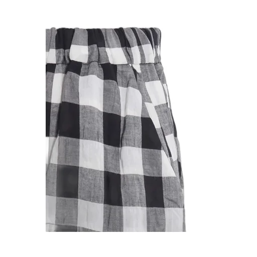 Shirring Plaid Pants