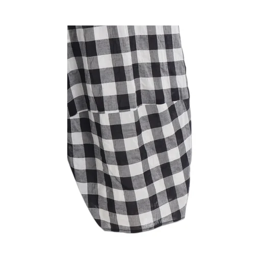 Shirring Plaid Pants