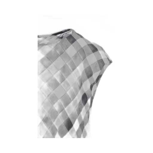 Shirring Plaid Jumper Dress