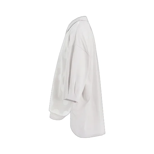 Jersey + Voile Dot Print Shirt Cardigan