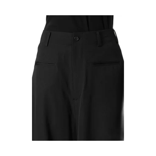 Gabardine R-Backside Flare Wide Pants