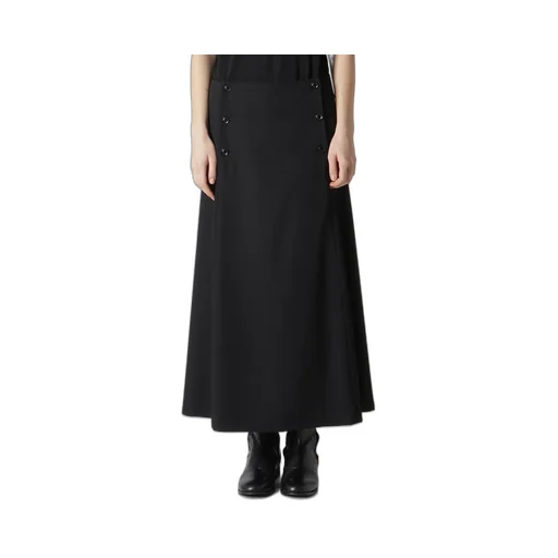 Wool Gabardine Back Lace Up Sailor Skirt