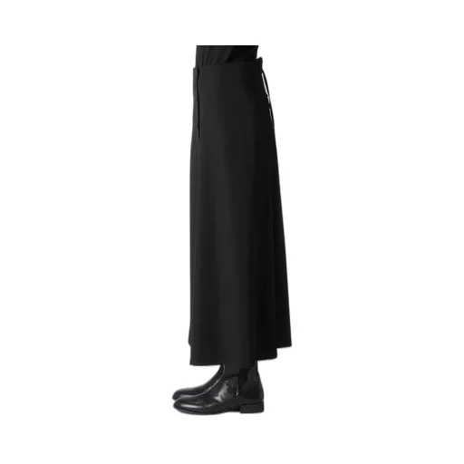 Wool Gabardine Back Lace Up Sailor Skirt