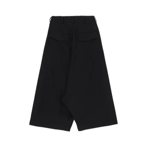 Gabardine R-Backside Flare Wide Pants